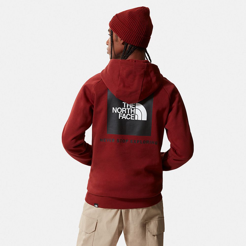 The North Face Hoodie Mens Australia - The North Face Raglan Redbox Red (ZLC-156490)